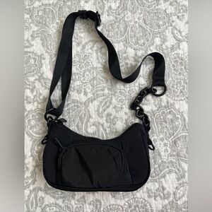 Zara Crossbody with chain and pockets sporty mini black bag